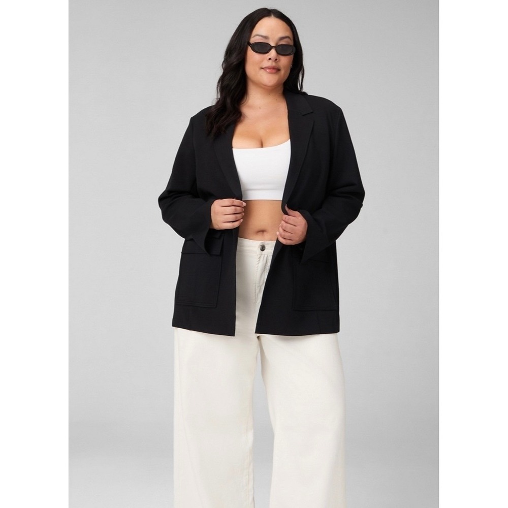 Fabletics‎ Oversized Blazer Black One Button Jacket Women Size 3X MSRP $135